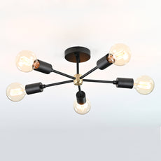 5 Arms Brass Sputnik Chandelier 16.5