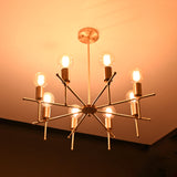 Luxury 10-Light Gold Sputnik Chandelier – Glam Ceiling Fixture with Radiant Globe Bulbs - 32186