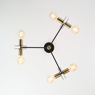 3 Arms Brass Pendant Light 22