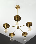 5 Arms Brass Pendant Light 25