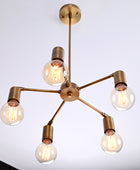 5 Arms Brass Sputnik Chandelier 15