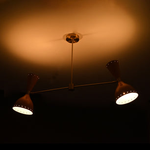 2 Arms Diabolo Brass Pendant Light 34