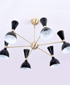 6 Arms Diabolo Style Brass Chandelier 37