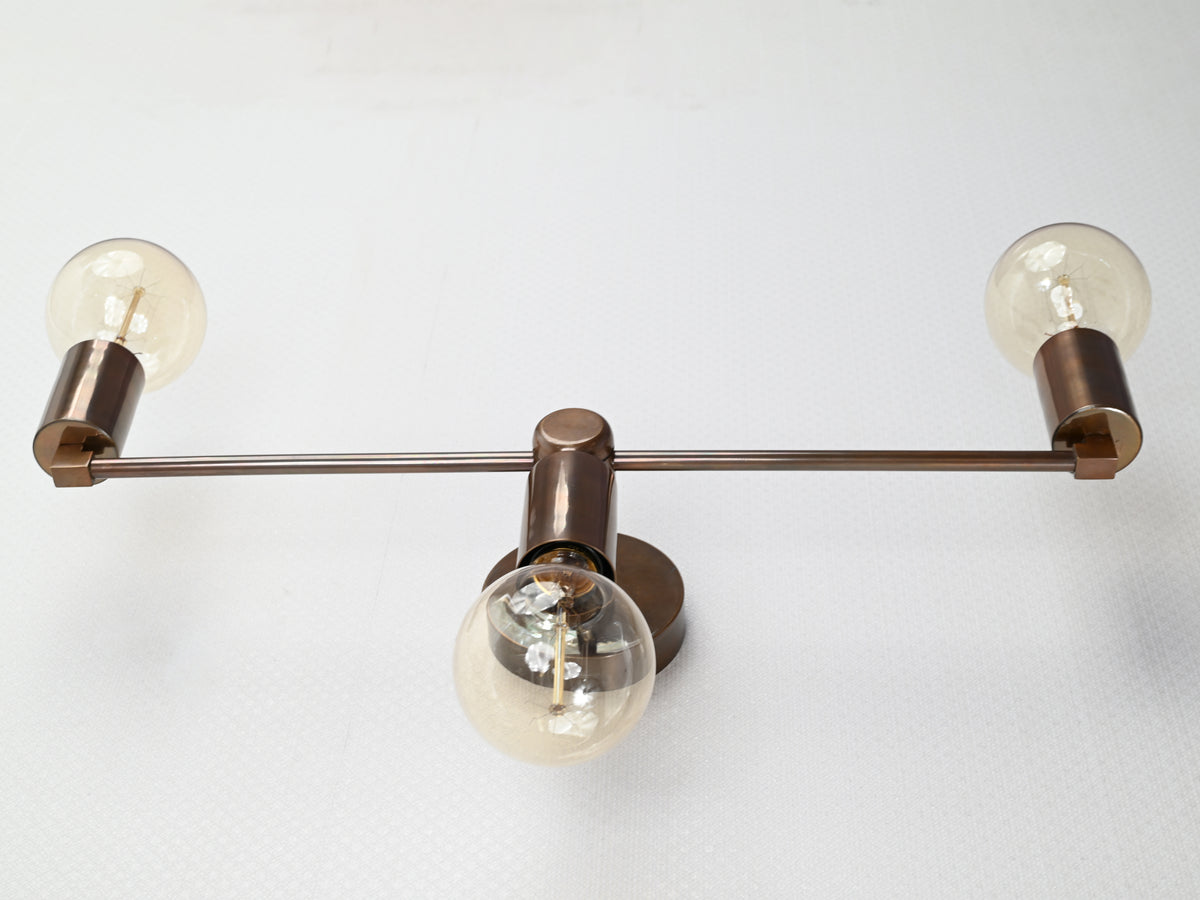 Customizable Mid-Century Modern Brass Wall Sconce | Sleek Minimalist Design - 32502