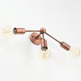 Customizable Modern Brass Wall Sconce | Mid-Century Triple Arm Design for Stylish Interiors - 32510