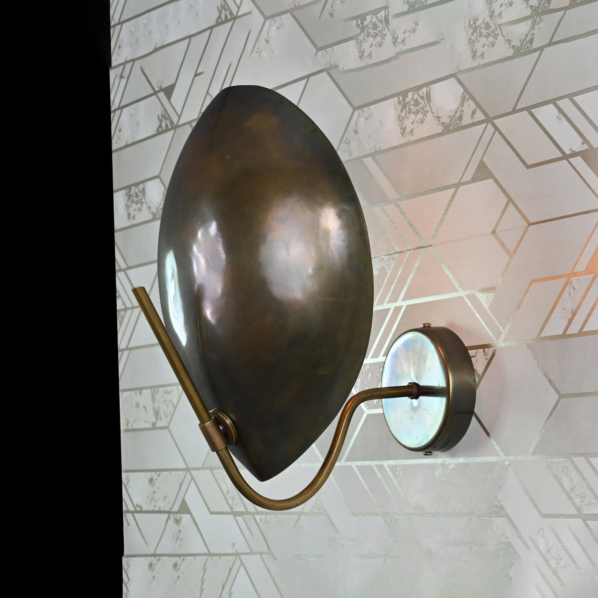 Modern Art-Inspired Wall Sconce with Sculptural Dome Shade | Customizable 13" Decorative Fixture - 32583