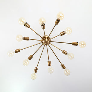 12 Arms Brass Sputnik Chandelier 30