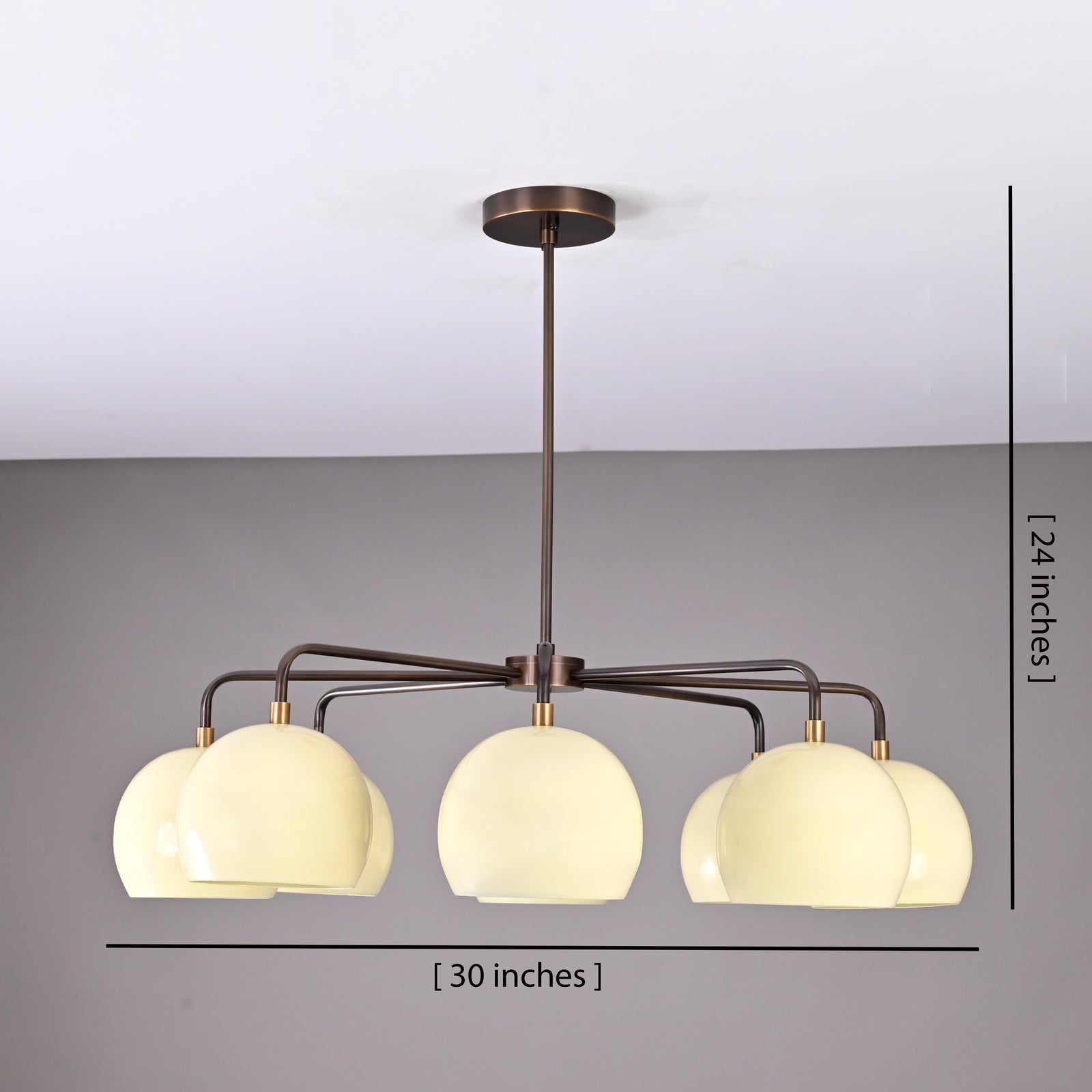 Size guide for Athens Halo - Pendant Chandelier - 8 Lights - 32468