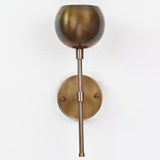 Elegant Goblet-Shaped Brass Wall Sconce | Customizable Vintage-Inspired Accent Lighting Fixture - 32526