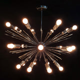 Industrial Brass Made, Brass Starburst Chandelier, Sea Urchin Chandelier Made of Brass, Large Sputnik Chandelier, 24 arms/Lights