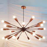 Industrial Brass Made, Sputnik Chandelier in Copper Patina, Ceiling Light Lamp, Sputnik Dinning Room Chandelier Mid Century lamp, Custom lamp 24 arms/Lights