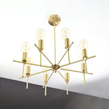 Luxury 10-Light Gold Sputnik Chandelier – Glam Ceiling Fixture with Radiant Globe Bulbs - 32186