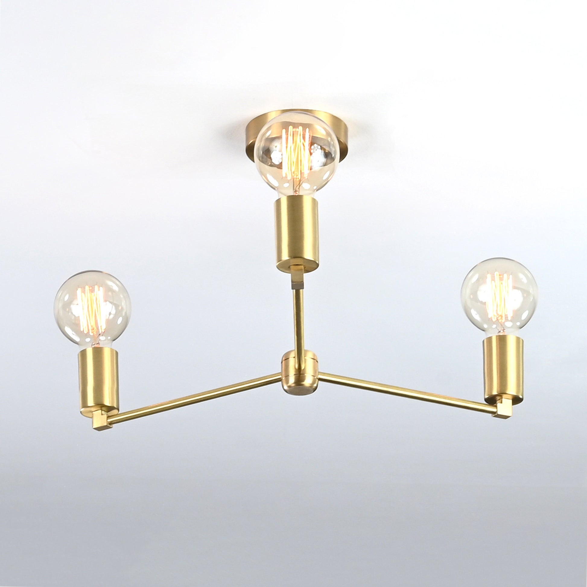 3 Arm Brass Chandelier 16" Wide- 32190