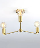 3 Arm Brass Chandelier 16