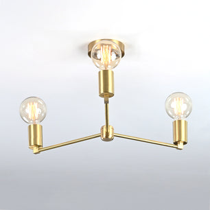 3 Arm Brass Chandelier 16