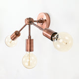Customizable Modern Brass Wall Sconce | Mid-Century Triple Arm Design for Stylish Interiors - 32510