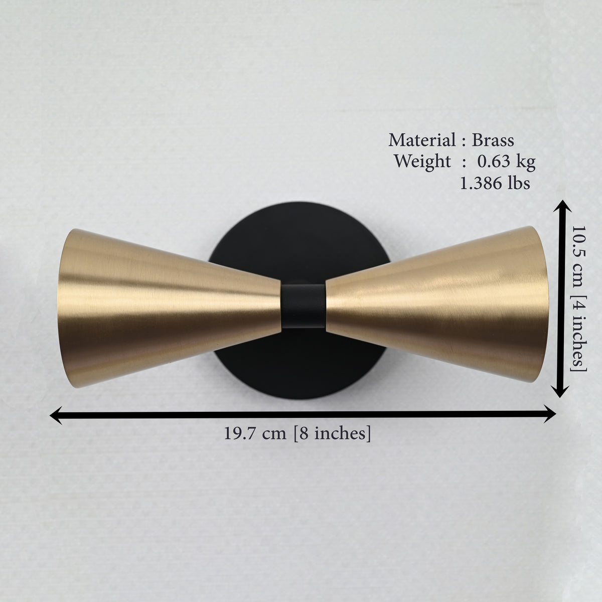 Mid-Century Modern Customizable Brass Wall Sconce | Sleek Cone Style Accent Lighting Décor - 32517