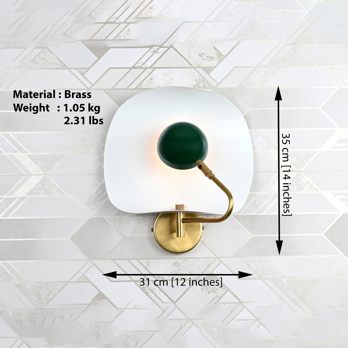 Contemporary Artistic Wall Sconce with Curved Backplate | Customizable Handcrafted Accent Lighting - 32585