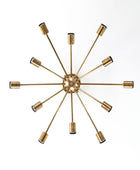 12 Arms Brass Sputnik Chandelier 30