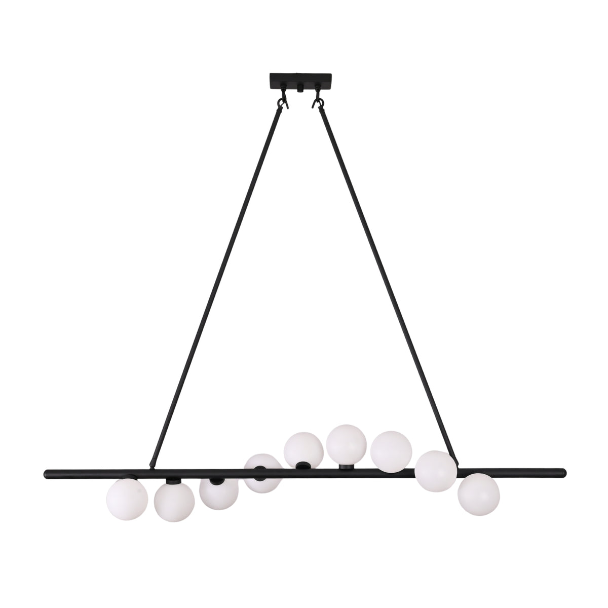 9-light globe chandelier creating soft warm ambient lighting for dining rooms, living rooms, and lounge spaces