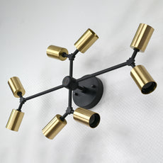 Brass Leaf Studio Contemporary Wall Sconce - Vanity Light Fixture - Multi Mirror Light - Bathroom Light, Makeup light - Hallway Entry-way 8-Bulb Vanity lamp