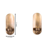 Dimension drawing of the Alden modern brass wall candle holder showing an 11-inch height, 4.5-inch width, and candle cup measurements.
