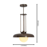Alden industrial dome pendant chandelier dimensions showing 28 inch height and 14 inch width – Model 33185