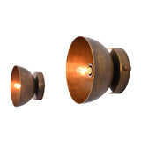 Close-up comparison of two Alden Modern Dome Wall Sconces highlighting the handcrafted dome shades, exposed bulbs, and refined minimalist construction.