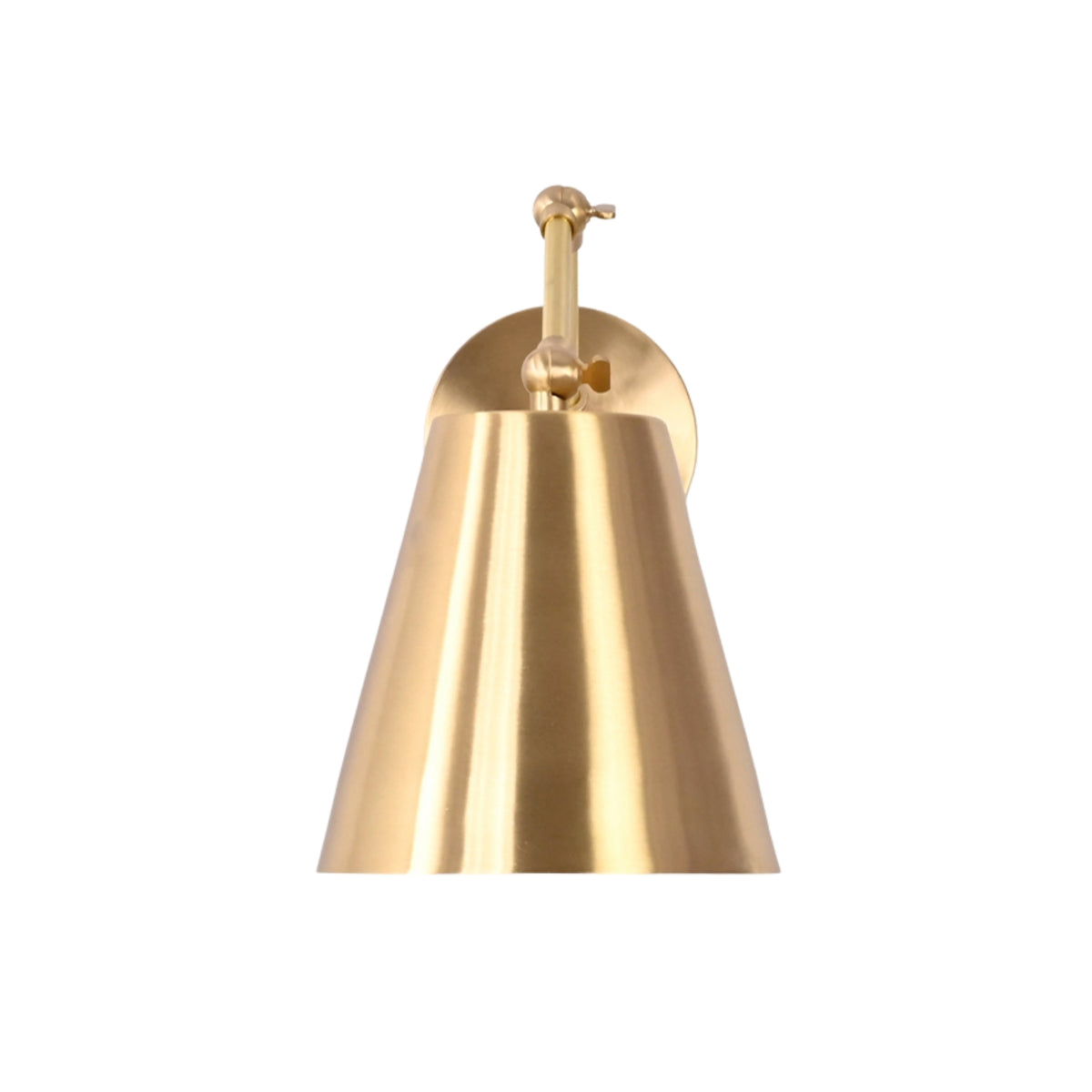 Front detail of the Arden Modern Adjustable Cone Wall Sconce with a clean geometric cone shade and modern wall-mounted design.