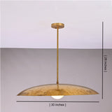 Aurelia Globe Saucer Pendant Light shown with 30 inch width and 28 inch overall height dimensions.