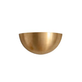 Aurora brass half bowl wall light featuring a smooth curved minimalist shade – Model 32774
