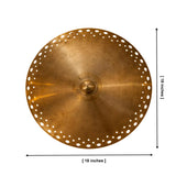Aurora 3 light perforated bowl wall sconce dimensions showing 18 inch diameter