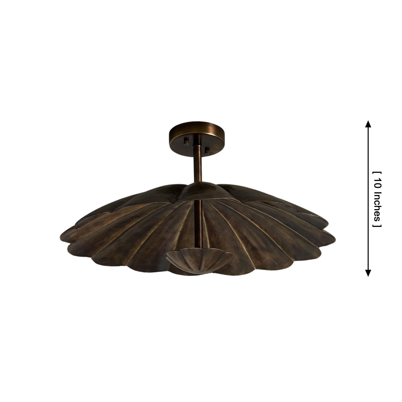 Size guide for Aurora Sculpted Petal Flush Mount – Floral Disc – Model 33189