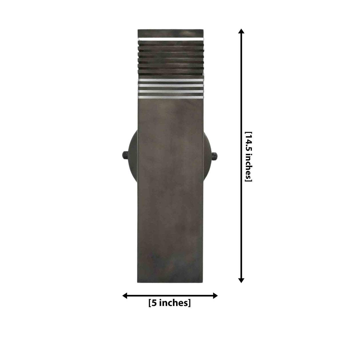 Size guide for Boston Architectural Linear Wall Sconce – 2 Light – 14.5 Inch – 73045