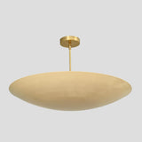 Handmade brass dome ceiling light with sleek bowl-shaped design, perfect for modern interiors.