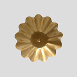 Top view of brass floral wave ceiling light showcasing petal-like design in brushed brass finish