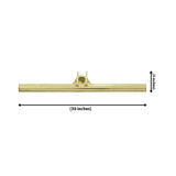 Brisbane 4 light polished brass linear picture light showing 30 inch width and 5 inch height on white background.