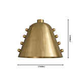Dimension drawing of the Cambria Studded Dome Wall Sconce showing 5-inch width and 9-inch height.