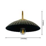 Cambria fluted dome wall sconce dimensions showing 10 inch shade width and 7 inch height – Model 32785