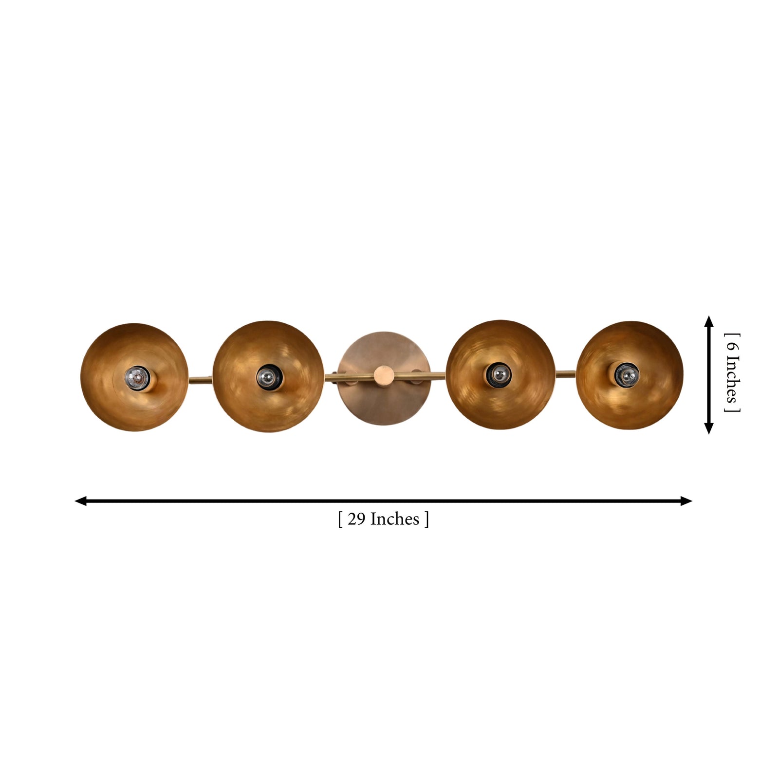 Size guide for Capri Disc Linear Wall Light – 4 Lights – 29 Inch – Model 32625