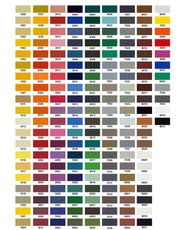 Color chart displaying a wide selection of 100+ shade options for a customizable chandelier, including numbered hues for easy reference. Perfect for matching any décor style