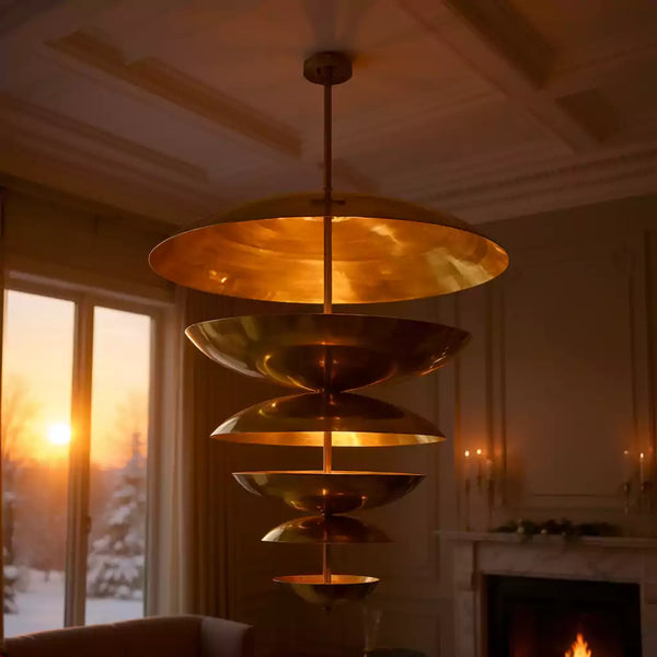 Berlin Cascade  -  Large 42" Uplifting Pendant Chandelier - 14 Lights - 33246