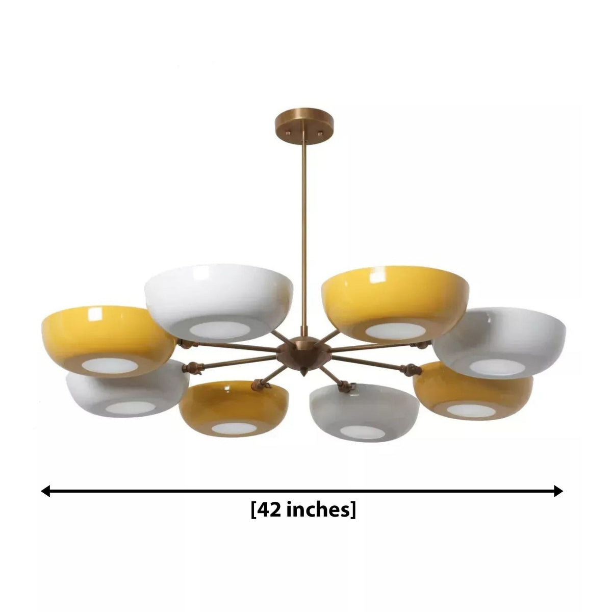 Size guide for Genoa Sculptural Bowl Chandelier – 8 Light – 42 Inch – Model 62320