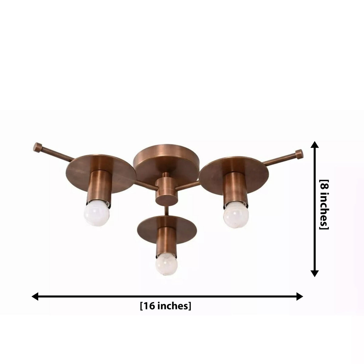 Size guide for Granada Sculptural Disc Chandelier – 3 Light – 16 Inch – Model 62220