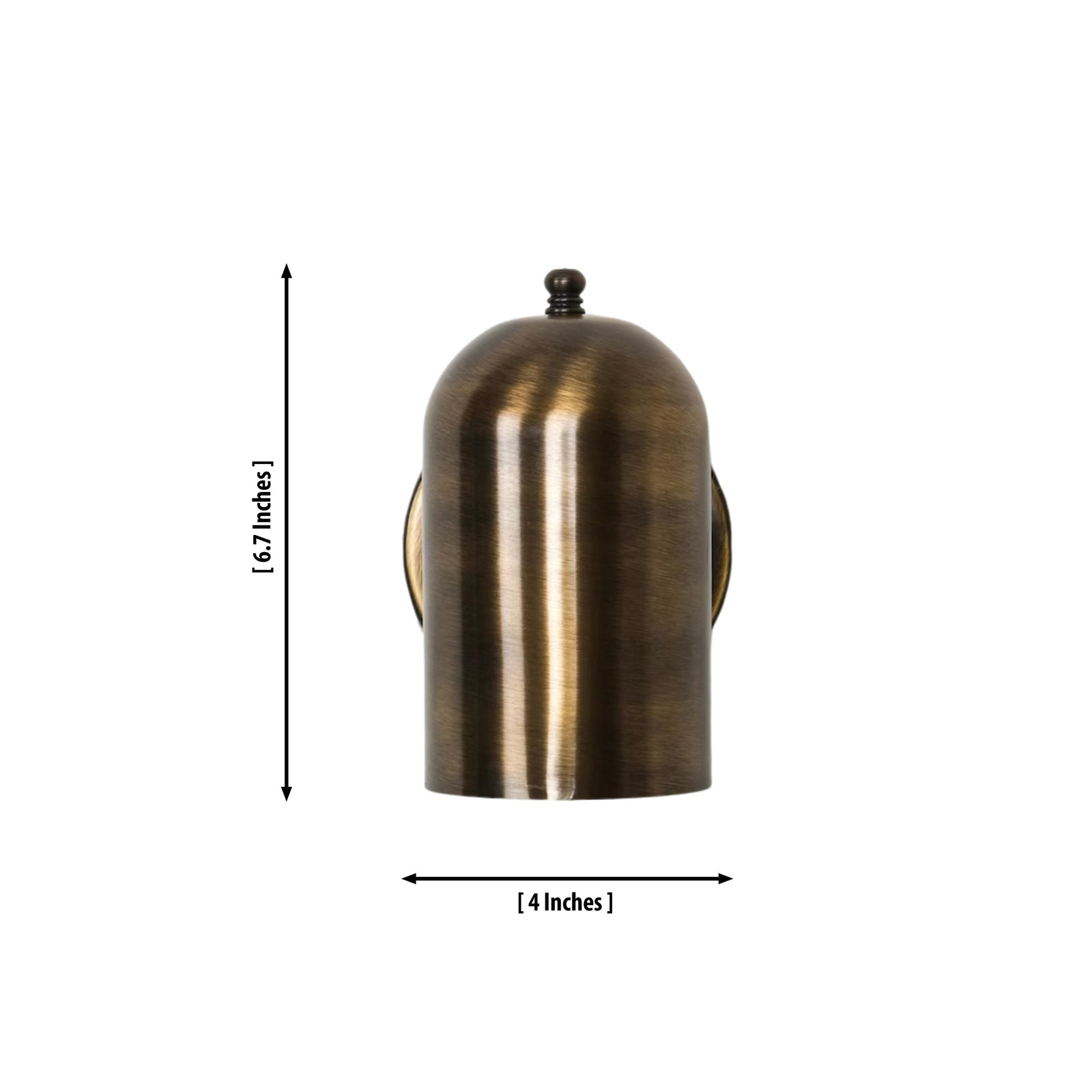 Size guide for Hudson Dome Wall Sconce – Minimalist Brass Cylinder Shade – 7 Inch – Model 32744