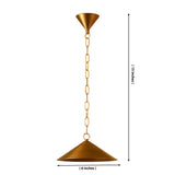 Dimension illustration of the Hudson Mini Cone Pendant Light showing a 6-inch shade diameter and 15-inch overall adjustable hanging height.