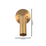 Dimension diagram of the Hudson Modern Brass Adjustable Cylinder Wall Sconce showing a 7-inch height and 5-inch width with its compact adjustable cylindrical design.