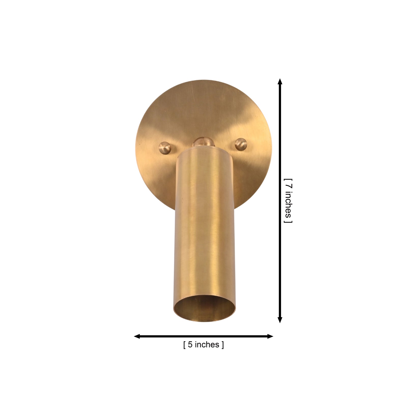 Size guide for Hudson Modern Brass Adjustable Cylinder Wall Sconce – Set of 2 – 7 Inch – Model 32770
