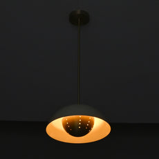 Industrial Brass Made, Brass Pendant Lamp Bedside Light Bistro Chandelier 1960's Minimalist Designer Suspended Counter Ceiling No-Glare Ambient No-Shadow Uplifting