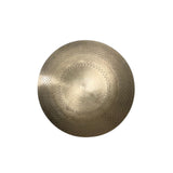 Ibiza 5 light brass chandelier top view highlighting the circular perforated pattern and brushed brass finish.